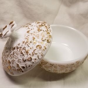 Vintage Milk glass Candy dish